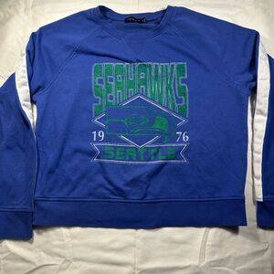 Blue Seattle Seahawks woman’s crewneck Sweater